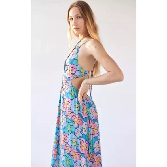 NWT For Love & Lemons Yasmin Multicolor Floral Maxi Dress Size Small $268 MSRP - Picture 3 of 10